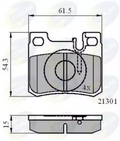 Комплект тормозных колодок COMLINE CBP01067