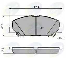 Комплект тормозных колодок COMLINE CBP01701