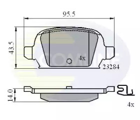 Комплект тормозных колодок COMLINE CBP31135