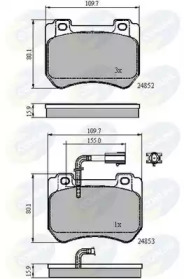 Комплект тормозных колодок COMLINE CBP12102