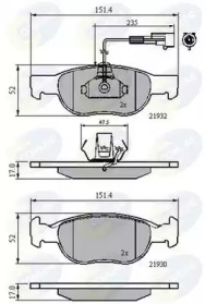 Комплект тормозных колодок COMLINE CBP11171