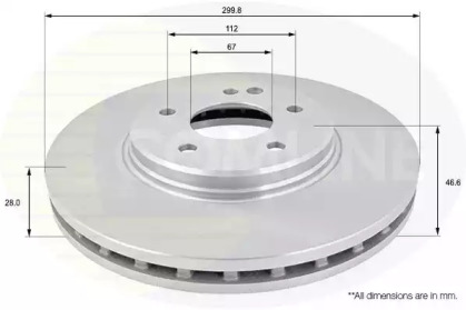 Тормозной диск COMLINE ADC1617V