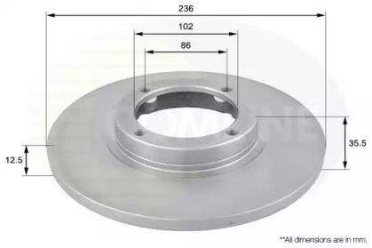 Тормозной диск COMLINE ADC1009