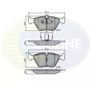 Комплект тормозных колодок COMLINE CBP01010