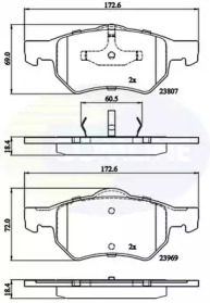 Комплект тормозных колодок COMLINE CBP02222