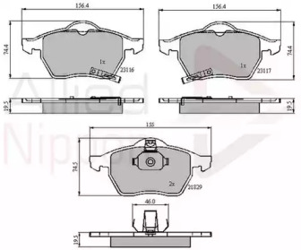 Комплект тормозных колодок COMLINE ADB31167