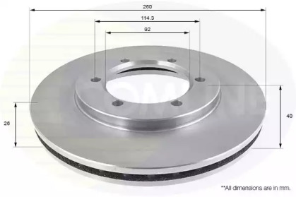 Тормозной диск COMLINE ADC0290V
