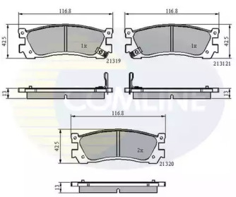 Комплект тормозных колодок COMLINE CBP3824