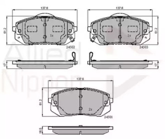 Комплект тормозных колодок COMLINE ADB31768