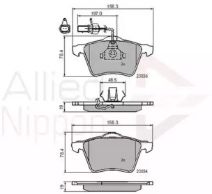 Комплект тормозных колодок COMLINE ADB11168