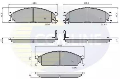 Комплект тормозных колодок COMLINE CBP3863