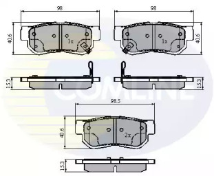 Комплект тормозных колодок COMLINE CBP3879