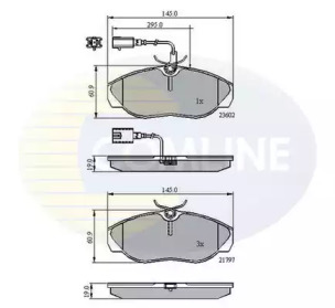 Комплект тормозных колодок COMLINE CBP11031