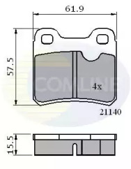 Комплект тормозных колодок COMLINE CBP0117