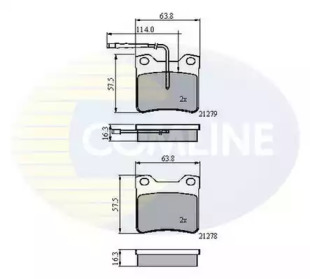 Комплект тормозных колодок COMLINE CBP11060