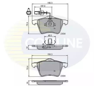 Комплект тормозных колодок COMLINE CBP11168