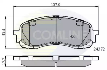 Комплект тормозных колодок COMLINE CBP01778