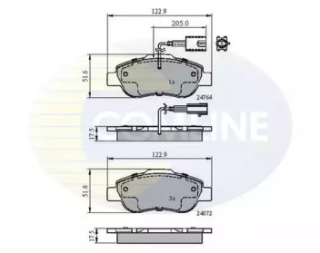 Комплект тормозных колодок COMLINE CBP11600