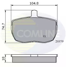 Комплект тормозных колодок COMLINE CBP0319