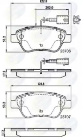 Комплект тормозных колодок COMLINE CBP11037