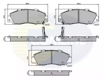 Комплект тормозных колодок COMLINE CBP3551