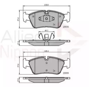 Комплект тормозных колодок COMLINE ADB01590