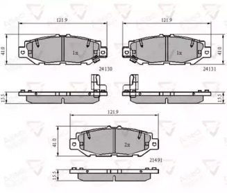 Комплект тормозных колодок COMLINE ADB3835