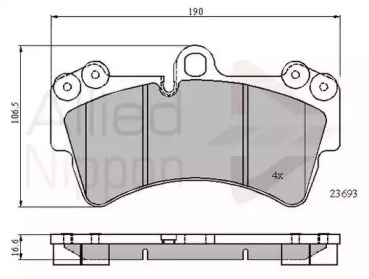 Комплект тормозных колодок COMLINE ADB01315