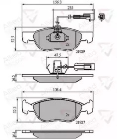 Комплект тормозных колодок COMLINE ADB11016