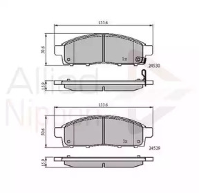 Комплект тормозных колодок COMLINE ADB31584