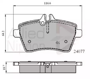 Комплект тормозных колодок COMLINE ADB01592