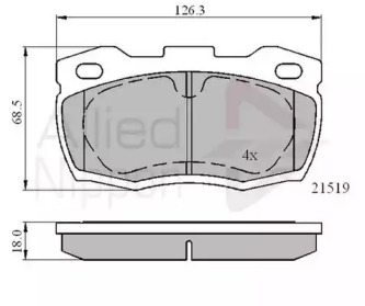 Комплект тормозных колодок COMLINE ADB01052