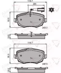 Комплект тормозных колодок COMLINE ADB11601