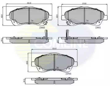 Комплект тормозных колодок COMLINE CBP31140