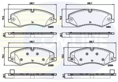 Комплект тормозных колодок COMLINE CBP02210