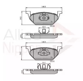 Комплект тормозных колодок COMLINE ADB0889