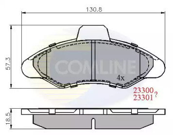 Комплект тормозных колодок COMLINE CBP0393