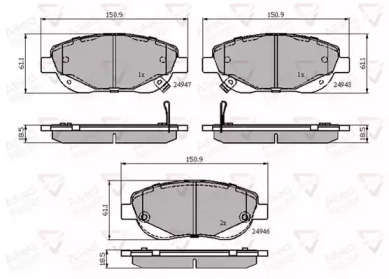 Комплект тормозных колодок COMLINE ADB32035