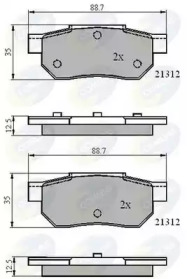 Комплект тормозных колодок COMLINE CBP0460