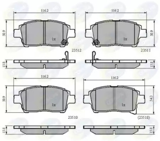 Комплект тормозных колодок COMLINE CBP31790