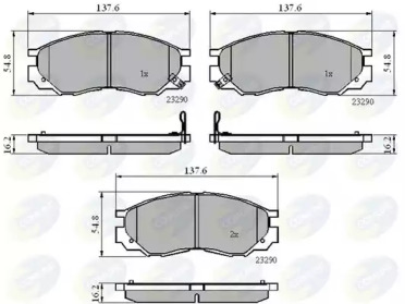 Комплект тормозных колодок COMLINE CBP3269