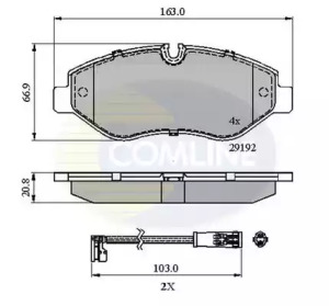 Комплект тормозных колодок COMLINE CBP21555