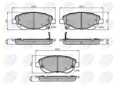 Комплект тормозных колодок COMLINE CBP32035