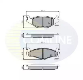 Комплект тормозных колодок COMLINE CBP0149