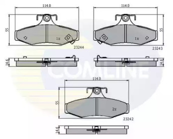 Комплект тормозных колодок COMLINE CBP3586