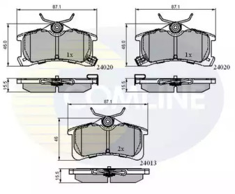 Комплект тормозных колодок COMLINE CBP3903