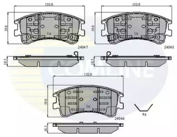 Комплект тормозных колодок COMLINE CBP3950