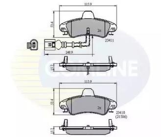 Комплект тормозных колодок COMLINE CBP11235