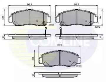 Комплект тормозных колодок COMLINE CBP3949