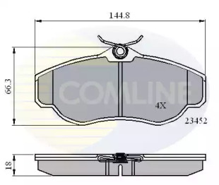 Комплект тормозных колодок COMLINE CBP0162